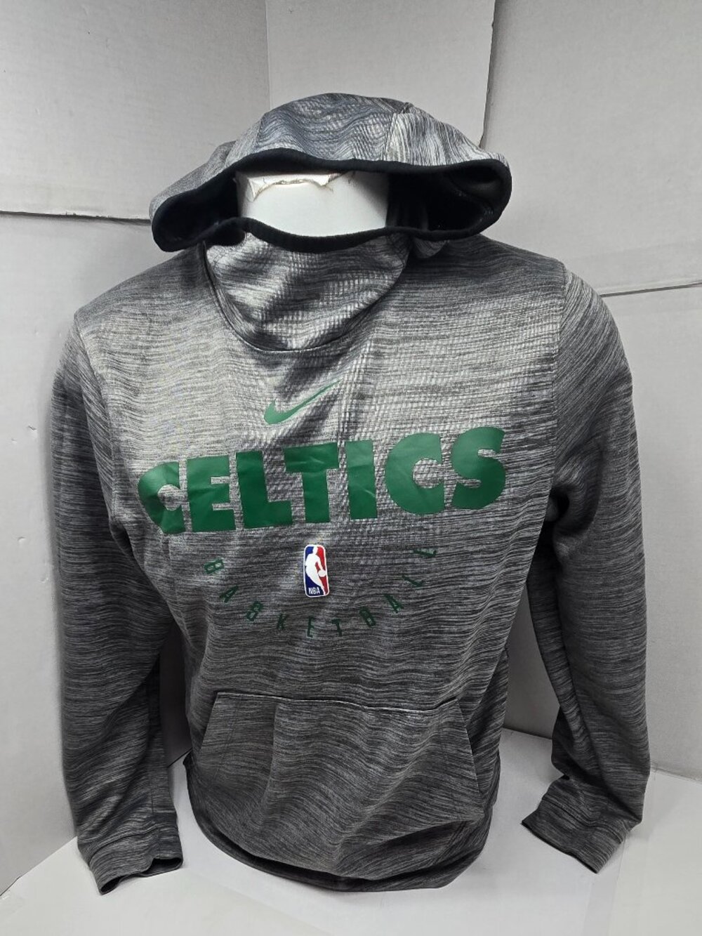 Nike Boston Celtics NBA Dri-FIT Hoodie Men's Medium Grey Green